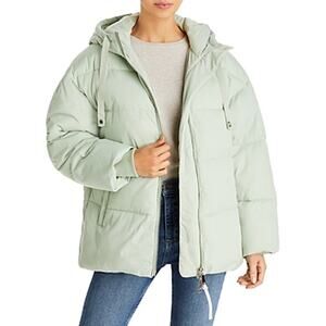 Aqua Hooded Puffer Coat Small Celadon Size Medium‎